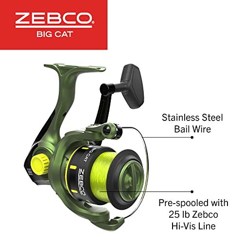 Zebco Big Cat Spinning Reel and Fishing Rod Combo - style: 7'0" Medium-heavy Rod, Size 60 Reel