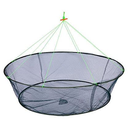 Foldable Drop Fishing Landing Net Crayfish Shrimp Catcher Tank Casting Network Trap Mesh Crab Prawn Bait Cage Eels Mesh for Fish