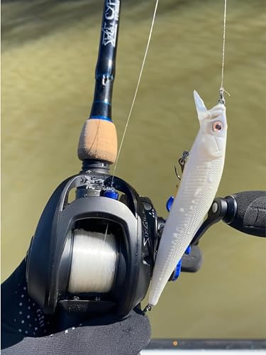 Luck E Strike STX Jerkbait, 4.5 Inch Suspending Hydrodynamic Fishing Lure, Made in The USA - color: French Pearl
