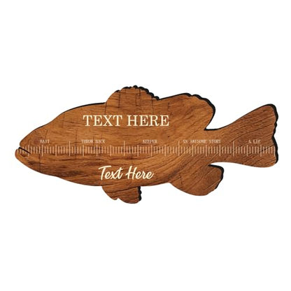 Personalized Father's Day Fishing Gifts Custom Fish Ruler Custom Fish Measuring Board For Daddy Customized Wall decor Boat Decals (Personalized)