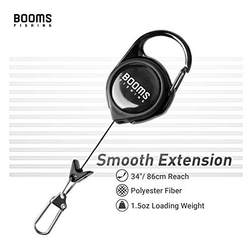 Booms Fishing CC1 Carabiner Clips and RG1 Fishing Zinger Retractors
