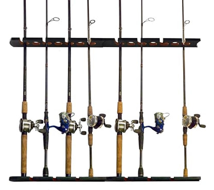 Old Cedar Outfitters Modular Fishing Rod Rack Carbon Mesh Finish Seven Rod and Reel Combo Capacity - color: Carbon Mesh