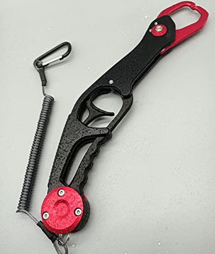 EDSTAR Fishing Pliers,Fish Lip Grippers with Missing Rope,Braid Scissors, Fishing Tools Set, Fishing Gifts for Men - color: 1# Red set
