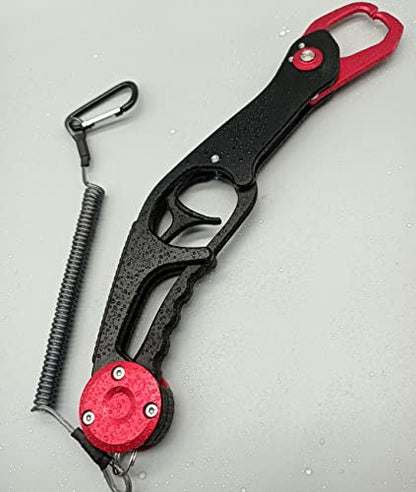 EDSTAR Fishing Pliers,Fish Lip Grippers with Missing Rope,Braid Scissors, Fishing Tools Set, Fishing Gifts for Men - color: 1# Red set