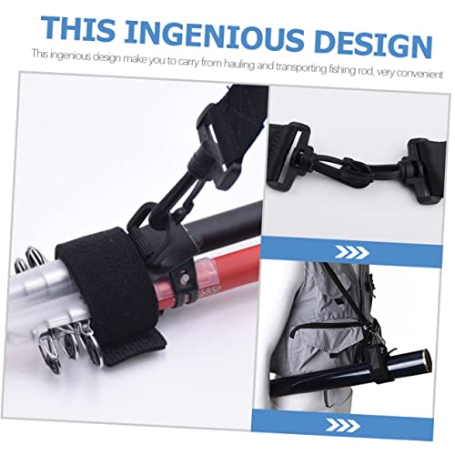 HANABASS Adjustable Rod Strap Fishing Pole Strap Holder Carrying Band for Men Teens