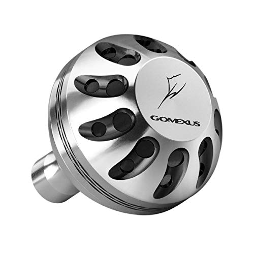 GOMEXUS Power Knob Compatible for Shimano Daiwa Spinning Reel Fishing Reel Handle Knob - color: Silver Black