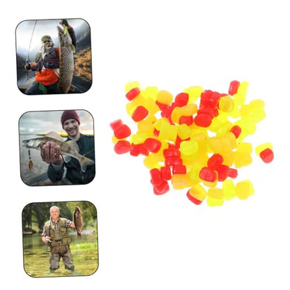 VICASKY 150pcs Floating Silicone Carp Lures Soft Artificial Corn Baits Simulation Fishing Bait for Freshwater Trout and Carp Fishing