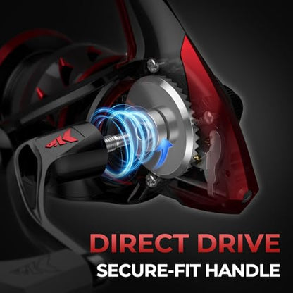 KastKing Sharky Spinning Reel – 5.2:1 & 6.2:1 Gear Ratios, Carbon Fiber Drag 33–39.5LB, 10+1 Stainless Bearings, Lightweight Nylitech Body, Oversize Shaft, for Saltwater & Freshwater - color: 5.2:1-Sharky III, size: 4000