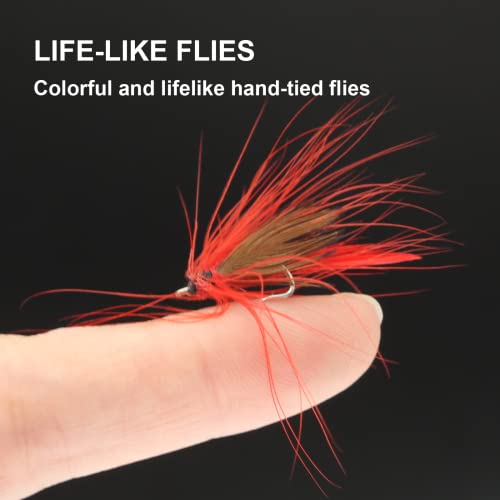 Fly Fishing Poppers Fly Fishing Dry Flies Topwater Fishing Lures Bass Popper Flies Bugs Lures Panfish Bait Fly Trout Bobber Flies Kit for Bass Trout Panfish Bluegill Salmon - color: B: 12pcs Fly Fishing Flies Kit