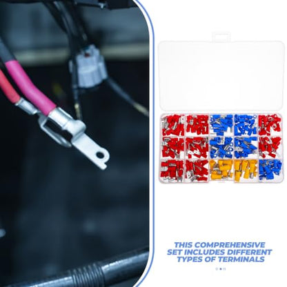 MAGICLULU 280pcs Spade Terminal Kit with 15 Assorted Wire Connectors for Wiring Projects, Dependable Connections and Exceptional Durability, Iron and Plastic Materials, for Professional