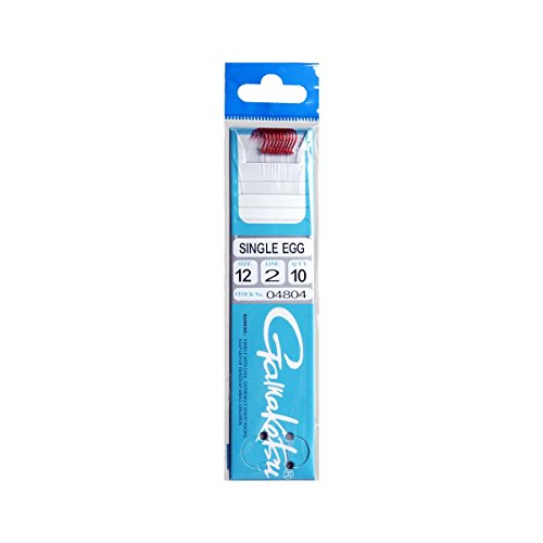 Gamakatsu Single Egg Snell Hook - color: Red, size: 12