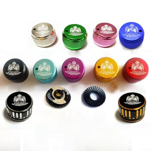 Spool Tension Mechanical Brake Knob for ABU-3/3.5/4/P5 Series, Spool Mechanical Aluminum Alloy Brake Knob with internal sound baitcast reel, Fish Reel Fishing Supplies(black silver) - color: black silver