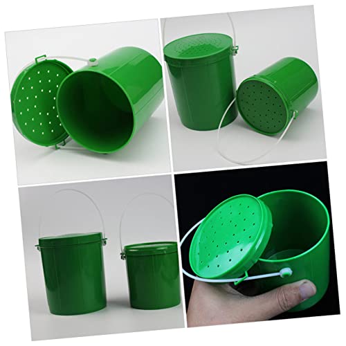 2pcs Worm Bucket Live Bait Bucket Worm Lures Container Containers with Lids Container with Lid Worm Bait Holder Minnow Bucket Fishing Bait Bucket Living Body Plastic Bait Box