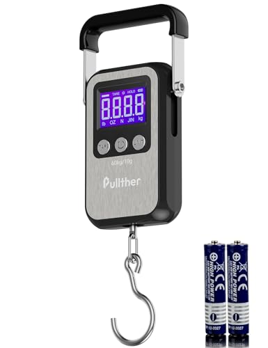 Fish Scale, Max 130lbs Fishing Scale,Multi-Mode Pound/Ounces & Kilograms,LCD Display - style: Silver