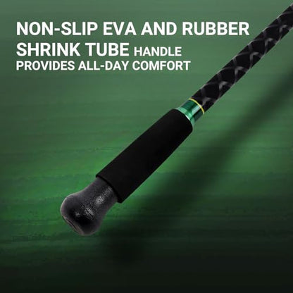Fiblink 2-Piece Surf Spinning/Casting Fishing Rod, Carbon Fiber Fishing Rod(8’/8’6”/9’) - style: Cast / 8'6" / 2pc