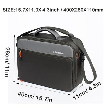 Kylebooker Fishing Reel Case – Travel Storage Bag with Adjustable Compartments for Fly Reels, Spinning Reels, Baitcasting Reel & Fishing Gear - color: Green