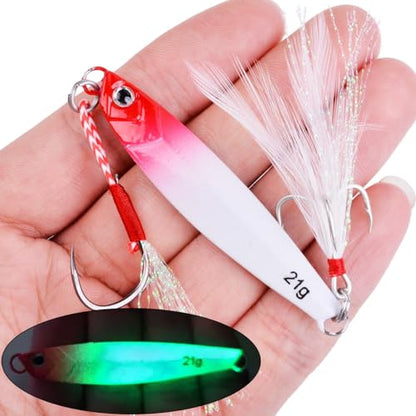 Saltwater Fishing jigs Speed Jigging Slow Jigging Pitching Lures Artificial Lures - size: 10pcs 40G