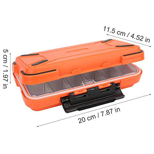 ABS Fishing Tackle Box, Transparent Inner Cover, Removable Compartments, Large Capacity, for Fishing Tools Storage