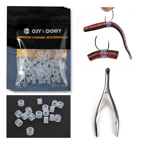 Wacky Worm O-Rings (180/150/120 Packs) – Heavy-Duty Silicone Senko Bait Protector (Only Kit Includes Tool) | Prevents Bass from Ripping Soft Plastics | Fits All Senko Worms (Small/Medium/Large) - color: Small/Medium/Large - Kit with Tool (181 Packs)