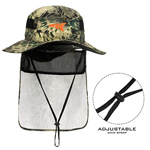 KastKing Sol Armis UPF 50 Boonie Hat - Sun Protection Hat, Fishing Hat, Beach & Hiking Hat, Paddling - color: W: Multi-purpose, size: With Neck Shield
