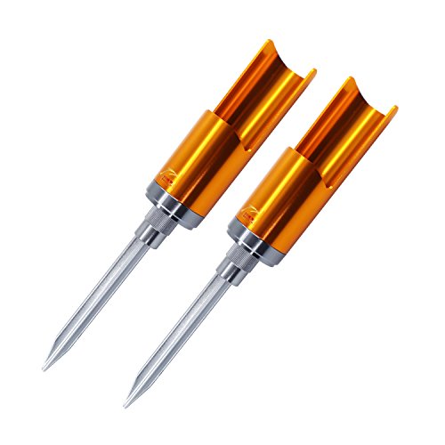 Fishing Rod Pole Holder Aluminum Alloy Ground Support Stand Fishing Rod Racks Folding Holder Baitcaster Spincast Casting Spinning - color: 2pcs