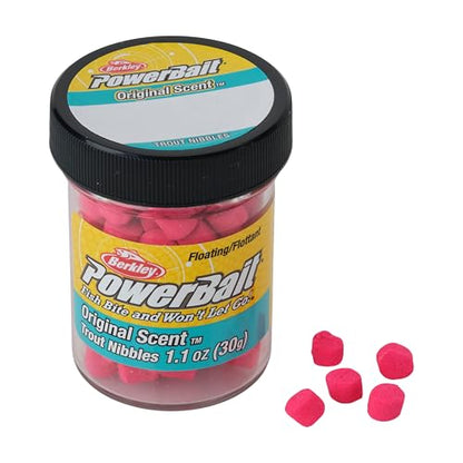 Berkley PowerBait Trout Nibbles Fishing Dough Bait - color: Fluorescent Red