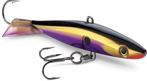 Rapala Jigging Shadow Rap Jigging Lure, Ice Fishing Jig, Walleye Pike and Perch Fishing Lure, Vertical Jig, 3-1/2", Bad Lipstick