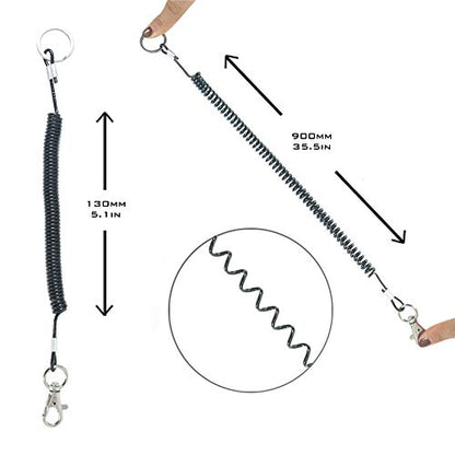 M MAXIMUMCATCH Maxcatch Magnetic Fly Fishing Net Release Holder Retractor with Carabiner Clip and Lanyard - color: Blue+Retractable Coil (1pc)