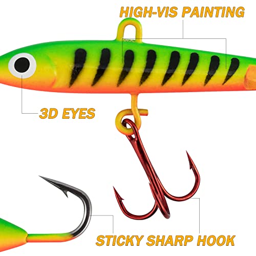 Dr.Fish Ice Fishing Rod and Reel Combo, Ice Fishing Pole Gear Spinning Reel Equipment Set Backpack Chair Jigs Lures Accessories - color: 24'' Ice Fishing Kit without Backpack Seat