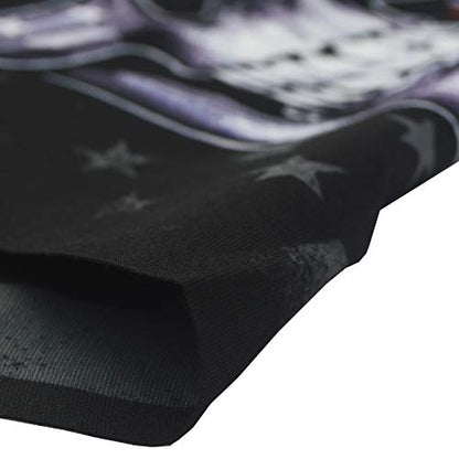 Obacle Neck Gaiter Face Mask Bandana for Dust Wind Sun Protection for Men Women - color: Flag One Red Line Flag Skull