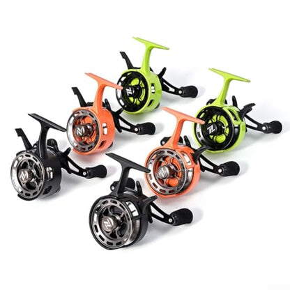Metal Spool Ice Fishing Reel for Maximum Line Capacity and Performance - size: Green right hand