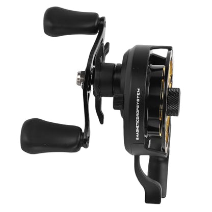 Keenso Ice Fishing Reel,Magnetic Drop System Inline Ice Fishing Reel 3.0:1 High Speed for Deep Sea River Lake
