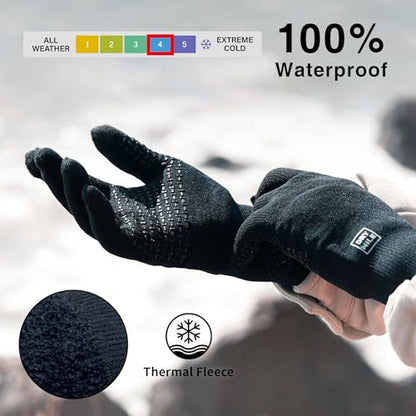 DRYMILE Alpine Waterproof Dexterity Gloves – Thermal Fleece Gloves for Men & Women – Touchscreen & Non-Slip Grip – Hiking, Skiing, Cycling, Fishing & Hunting. - size: Medium