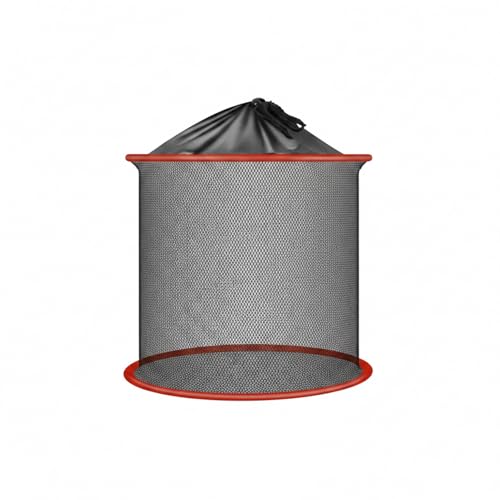 Collapsible Mesh Fish Keeper Bag, Portable Polyester Net for Freshwater Fishing, Black - size: 9.84 x 9.84 x 11.81"