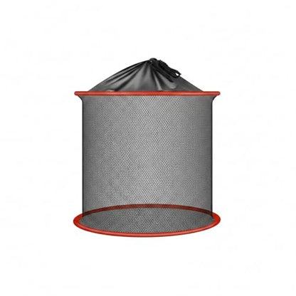 Collapsible Mesh Fish Keeper Bag, Portable Polyester Net for Freshwater Fishing, Black - size: 9.84 x 9.84 x 11.81"