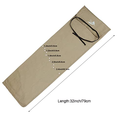 Aventik Fly Fishing Rod Bag Fishing Rod Sleeve Cover Pole Sock Glove Protector Bag Pouch with 5 Compartments - color: Green+khaki+coffee, size: 31inch/79cm