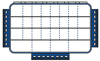 Flambeau Outdoors Fully Divided Slim Waterproof Ultimate Tuff Tainer | 28 Compartments, Removable Zerust Anti-Corrosion Dividers, Tackle Storage Customization, 14" x 8.9" x 1.7" - size: 5000/3700, style: 28 Compartments