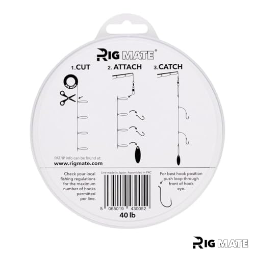 40 lb Pre-Tied Dropper Loop Rigs. Fishing Line Spool. Loops 18 Inches Apart with 5.5 Inch Loop Size. Perfect for Saltwater & Freshwater Fishing. Perfect for Snapper & Other Bottom Feeding Fish.