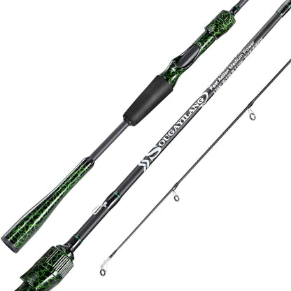 Sougayilang Berdea L Fishing Rod, 2-Piece IM6 Carbon Fiber Strong Casting & Spinning Rods for Bass, Trout, Walleye, Catfish - color: Spinning, size: 6'0" Medium- Fast- 2piece