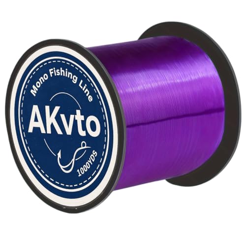 Monofilament Fishing Line, 1000 Yards, 4.5-14.5 LB Test, Fresh and Saltwater Nylon Line - color: Purple, size: 0.12MM/4.5LB