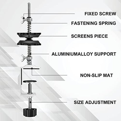 Fishing Portable Table Mount Line Spooler for Fising Spinning and Baitcasting Reels Adding Line，Fishing Line Spool Holder with Calmp and Tensioner -Winder & Spooling Accessories-C