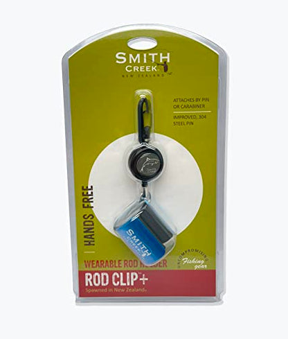 Smith Creek Rod Clip+, Wearable Fishing Rod Holder - style: Blue