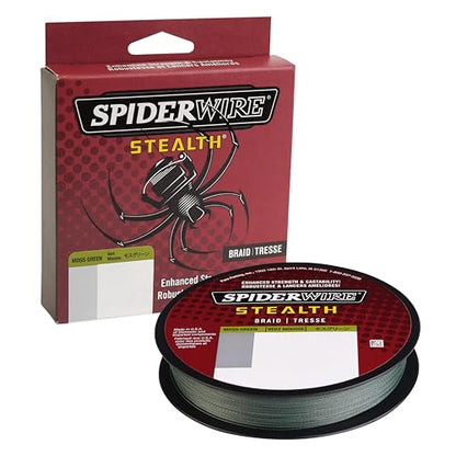 SpiderWire Stealth Braid Fishing Line - color: Moss Green, size: 125yd, style: 10lb Break Strength