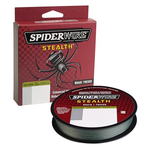SpiderWire Stealth Braid Fishing Line - color: Moss Green, size: 300yd, style: 8lb Break Strength
