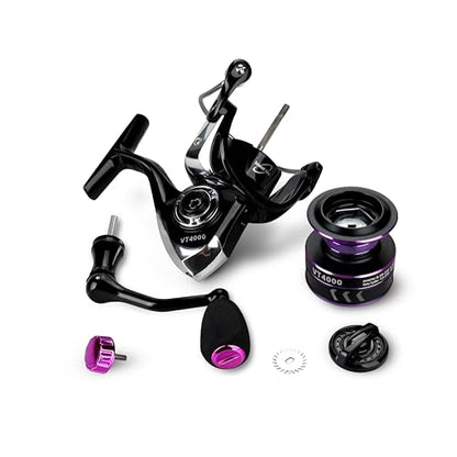 Rikimaru VT Spinning Reels, Carbon Fiber 30LBs Max Drag, 9+1 Shielded BB, Freshwater Spinning Fishing Reel, 5.1:1/6.2:1, 2000, 3000, 4000, 5000，6000, 7000 Series - size: VT-5000
