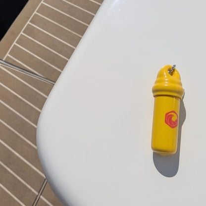 Seahive Floating Keychain (1 pack) with Waterproof Safety Container Boat Key Float - Pontoon, Fishing Accessories key holder - color: Yellow