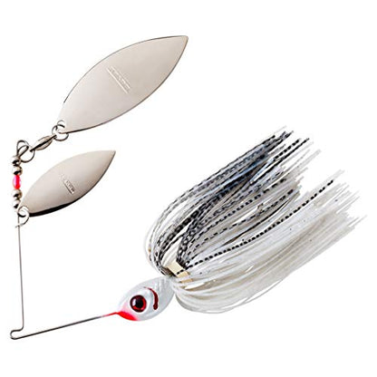Booyah Blade Spinner-Bait Bass Fishing Lure - color: Silver Shad, style: Double Willow (1/2 Oz)