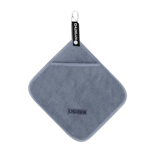 Towel with Clip Fishing Accessory Microfiber Towels Soft Drying Baits Towel for Outdoor Fishing - color: Double Layer