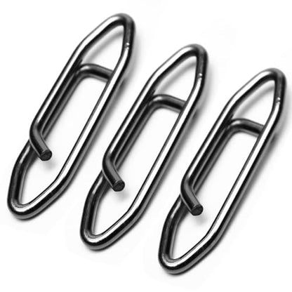 50pcs Fishing Speed Clips, Stainless Steel Fishing Power Clips High Strength Quick Change Snap Connector, Crankbait Popper Lures Fishng Clip 25-125LB - size: #1_25LB_0.7in_50pcs
