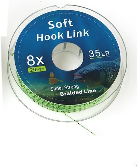 2-Piece 20Yard 35LB 8-Strand Polyester & Nylon Braided Fly Fishing Backing Line – High-Strength DIY Trolling Lure Tying Line | Fishing Accessory